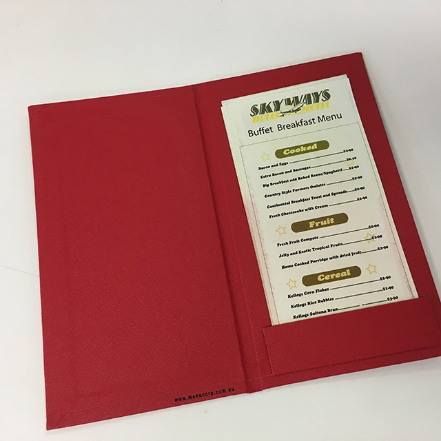 MENU, Red Slimline Hardcover